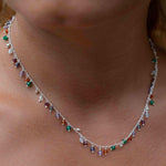 Moonstone, Garnet, Amethyst Choker ~ Gold Vermeil or Sterling Silver ~ Choker ~ Jewelry ~ Gift For Her ~ Minimalist~ Handmade~MN110