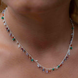 Moonstone, Garnet, Amethyst Choker ~ Gold Vermeil or Sterling Silver ~ Choker ~ Jewelry ~ Gift For Her ~ Minimalist~ Handmade~MN110