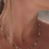 Moonstone, Garnet, Amethyst Choker ~ Gold Vermeil or Sterling Silver ~ Choker ~ Jewelry ~ Gift For Her ~ Minimalist~ Handmade~MN110