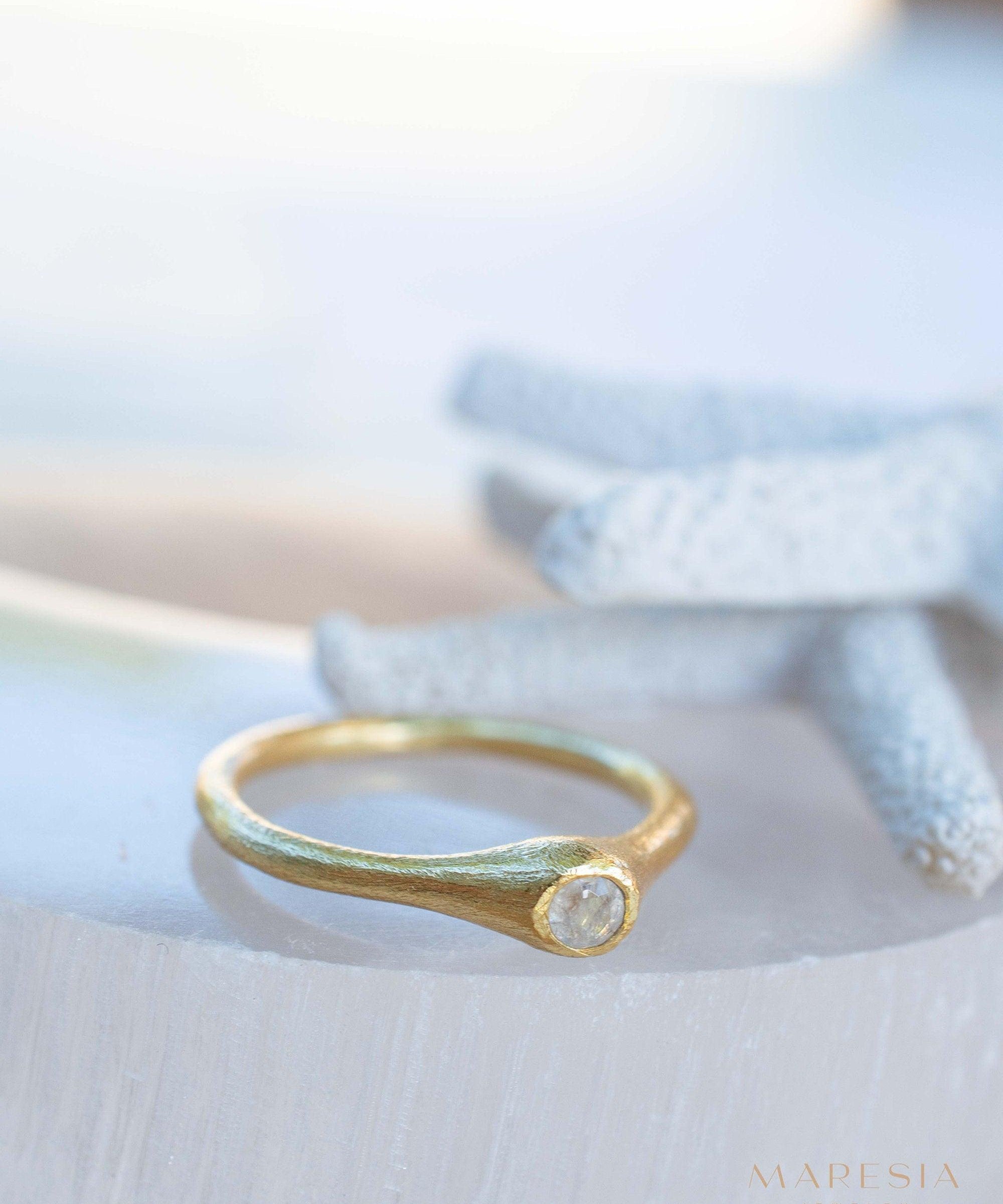 Moonstone Gold Ring ~ Delicate ~ 18k Gold Plated ~ Handmade ~ Gemstone~Statement ~Everyday~ Hippie~Bohemian~June Birthstone~Stackable MR332