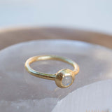 Moonstone Gold Ring ~ Delicate ~ 18k Gold Plated ~ Handmade ~ Gemstone~Statement ~Everyday~ Hippie~Bohemian~June Birthstone~Stackable MR336