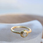 Moonstone Gold Ring ~ Delicate ~ 18k Gold Plated ~ Handmade ~ Gemstone~Statement ~Everyday~ Hippie~Bohemian~June Birthstone~Stackable MR336