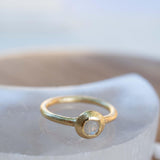 Moonstone Gold Ring ~ Delicate ~ 18k Gold Plated ~ Handmade ~ Gemstone~Statement ~Everyday~ Hippie~Bohemian~June Birthstone~Stackable MR336