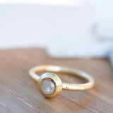 Moonstone Gold Ring ~ Delicate ~ 18k Gold Plated ~ Handmade ~ Gemstone~Statement ~Everyday~ Hippie~Bohemian~June Birthstone~Stackable MR336