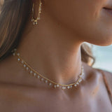 Moonstone Hoop Earrings 18k Gold Plated Earrings ~ Gemstone ~ Post ~Boho design ~ Handmade ~ Jewelry ~ Gift for her ~ ME214
