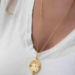 Moonstone, Labradorite or Aqua Chalcedony Meditation Peace Yoga Necklace ~ Charm ~ Gold plated 18k ~ Bohemian ~ Cubic zirconia ~ MN118