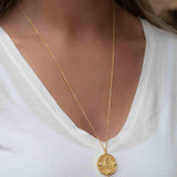 Moonstone, Labradorite or Aqua Chalcedony Meditation Peace Yoga Necklace ~ Charm ~ Gold plated 18k ~ Bohemian ~ Cubic zirconia ~ MN118