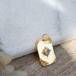 Moonstone, Larimar or Turquoise Necklace ~ Pendant ~ Gold Plated ~ Minimalist ~ Boho ~MN146