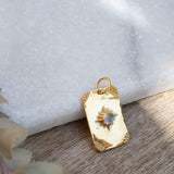Moonstone, Larimar or Turquoise Necklace ~ Pendant ~ Gold Plated ~ Minimalist ~ Boho ~MN146