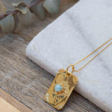 Moonstone, Larimar or Turquoise Necklace ~ Pendant ~ Gold Plated ~ Minimalist ~ Boho ~MN146