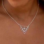 Moonstone Mandala Necklace ~ Sterling Silver 925 ~Jewelry ~ Beaded Chain ~ Minimalist~ Handmade~ Thin Chain~ Delicate ~Layered ~ MN071