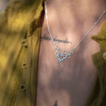 Moonstone Mandala Necklace ~ Sterling Silver 925 ~Jewelry ~ Beaded Chain ~ Minimalist~ Handmade~ Thin Chain~ Delicate ~Layered ~ MN071