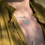 Moonstone Mandala Necklace ~ Sterling Silver 925 ~Jewelry ~ Beaded Chain ~ Minimalist~ Handmade~ Thin Chain~ Delicate ~Layered ~ MN071