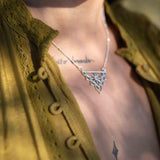 Moonstone Mandala Necklace ~ Sterling Silver 925 ~Jewelry ~ Beaded Chain ~ Minimalist~ Handmade~ Thin Chain~ Delicate ~Layered ~ MN071