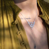 Moonstone Mandala Necklace ~ Sterling Silver 925 ~Jewelry ~ Beaded Chain ~ Minimalist~ Handmade~ Thin Chain~ Delicate ~Layered ~ MN071