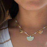 Moonstone Necklace ~ Gold Plated 18k ~Jewelry ~ Gift For Her ~ Minimalist~ Handmade~ Thin Chain~ Delicate ~Layered ~ MN138