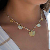 Moonstone Necklace ~ Gold Plated 18k ~Jewelry ~ Gift For Her ~ Minimalist~ Handmade~ Thin Chain~ Delicate ~Layered ~ MN138
