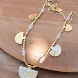 Moonstone Necklace ~ Gold Plated 18k ~Jewelry ~ Gift For Her ~ Minimalist~ Handmade~ Thin Chain~ Delicate ~Layered ~ MN138