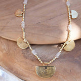 Moonstone Necklace ~ Gold Plated 18k ~Jewelry ~ Gift For Her ~ Minimalist~ Handmade~ Thin Chain~ Delicate ~Layered ~ MN138
