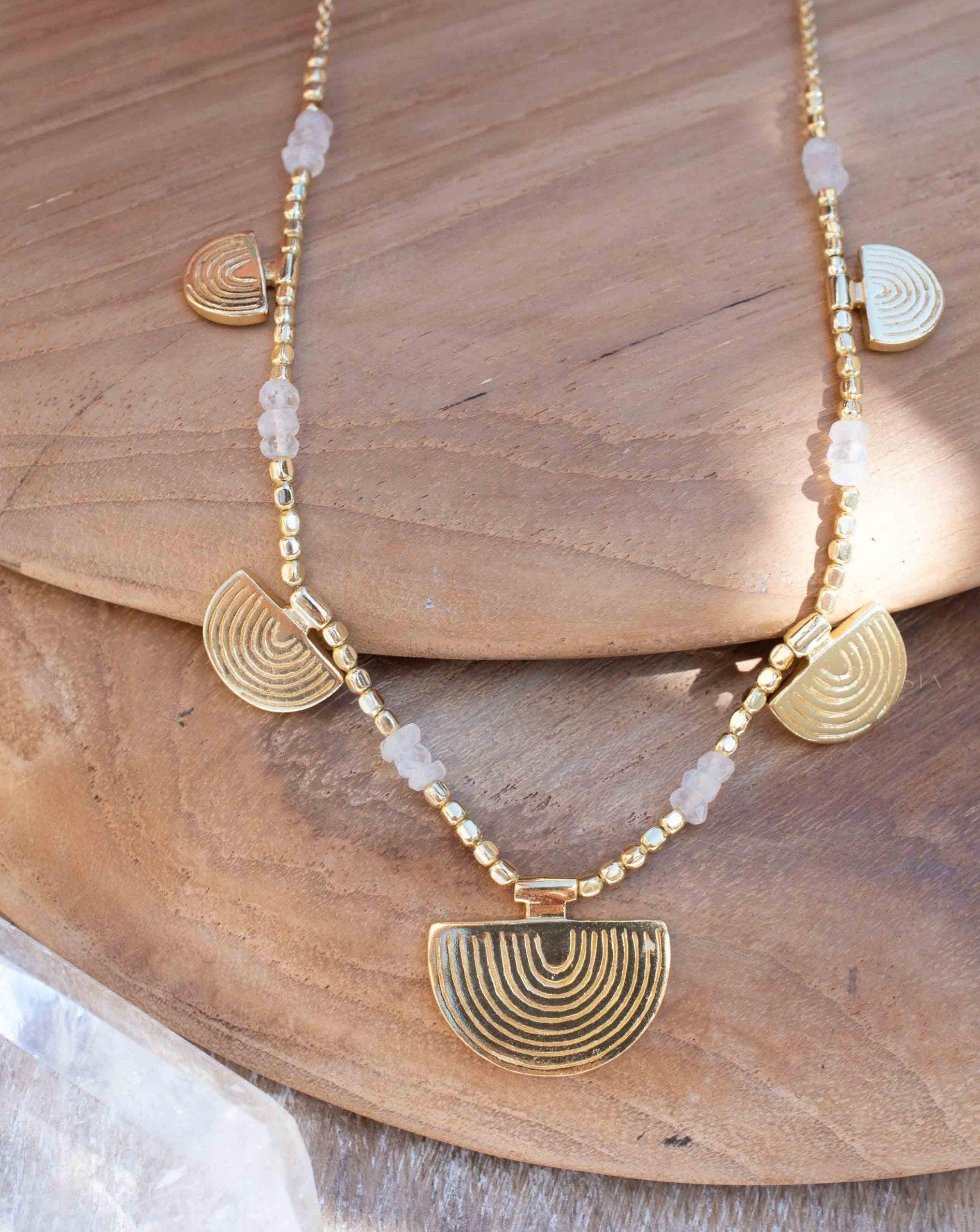 Moonstone Necklace ~ Gold Plated 18k ~Jewelry ~ Gift For Her ~ Minimalist~ Handmade~ Thin Chain~ Delicate ~Layered ~ MN138