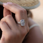 Moonstone ~ Sterling Silver 925 ~ Handmade ~ Gemstone ~ Statement ~ Everyday ~  Rectangular stone ~ Hippie ~Bohemian~June Birthstone~ MR221
