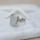 Moonstone ~ Sterling Silver 925 ~ Handmade ~ Gemstone ~ Statement ~ Everyday ~  Rectangular stone ~ Hippie ~Bohemian~June Birthstone~ MR221