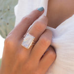 Moonstone Rectangular ~ Sterling Silver 925 ~ MR073 - Maresia Jewelry
