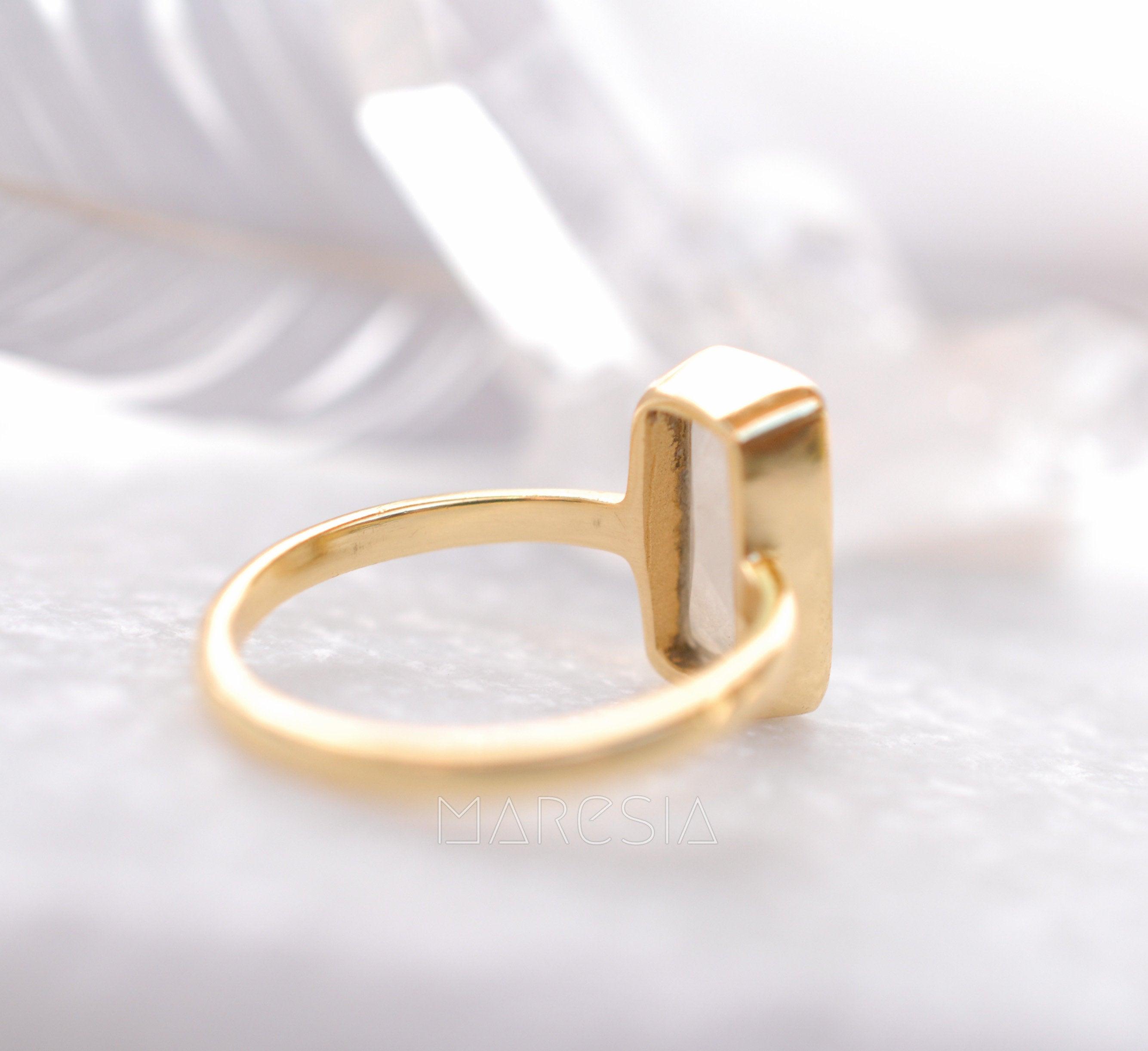 Moonstone Ring ~ 18k Gold Plated ~ MR023 - Maresia Jewelry