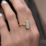 Moonstone Ring ~ 18k Gold Plated ~ MR023 - Maresia Jewelry
