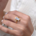Moonstone Ring ~ 18k Gold Plated ~ MR023 - Maresia Jewelry