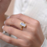 Moonstone Ring ~ 18k Gold Plated ~ MR023 - Maresia Jewelry