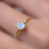Moonstone Ring ~ 18k Gold Plated ~MR101A - Maresia Jewelry