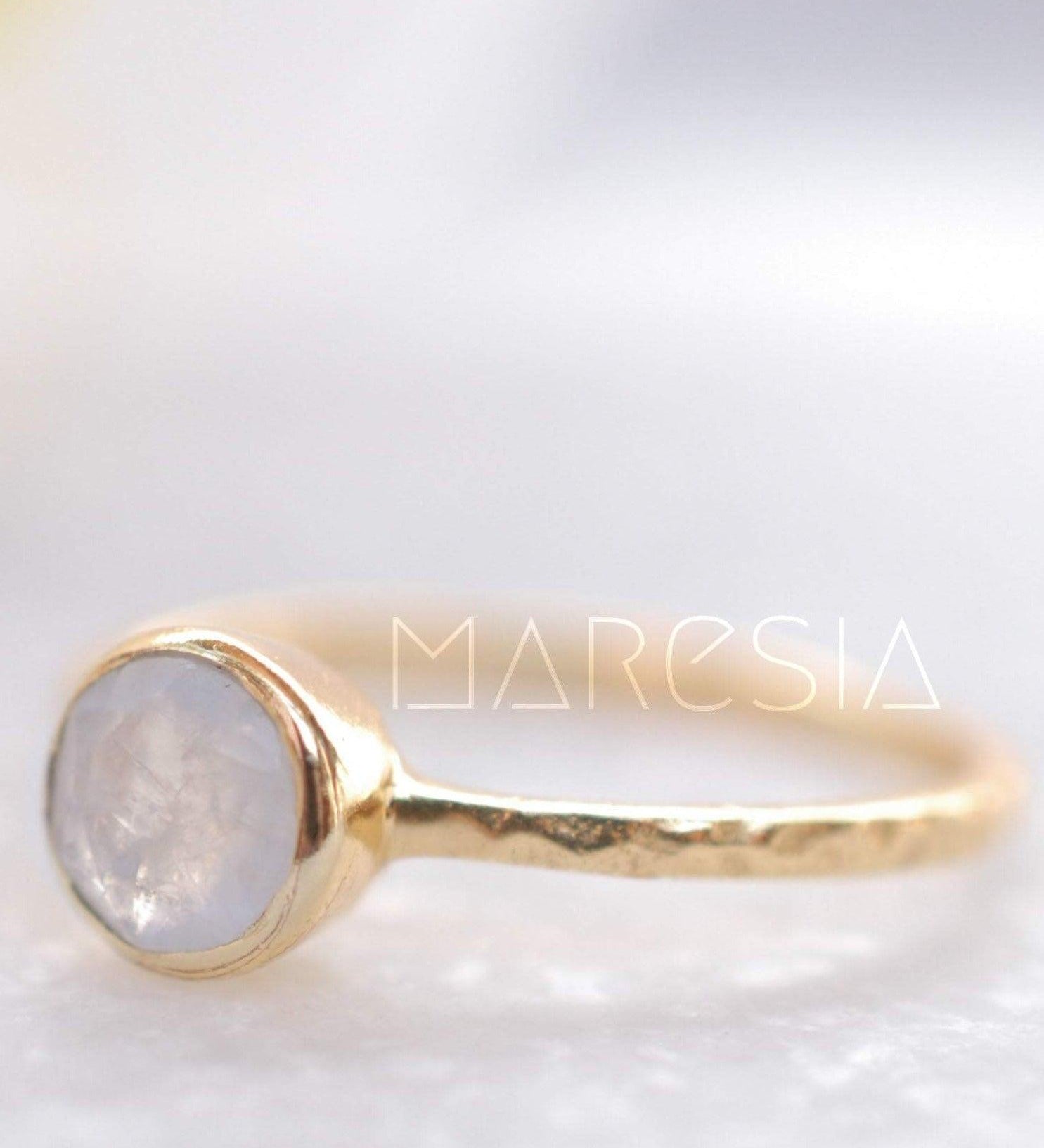 Moonstone Ring ~ 18k Gold Plated ~MR101A - Maresia Jewelry