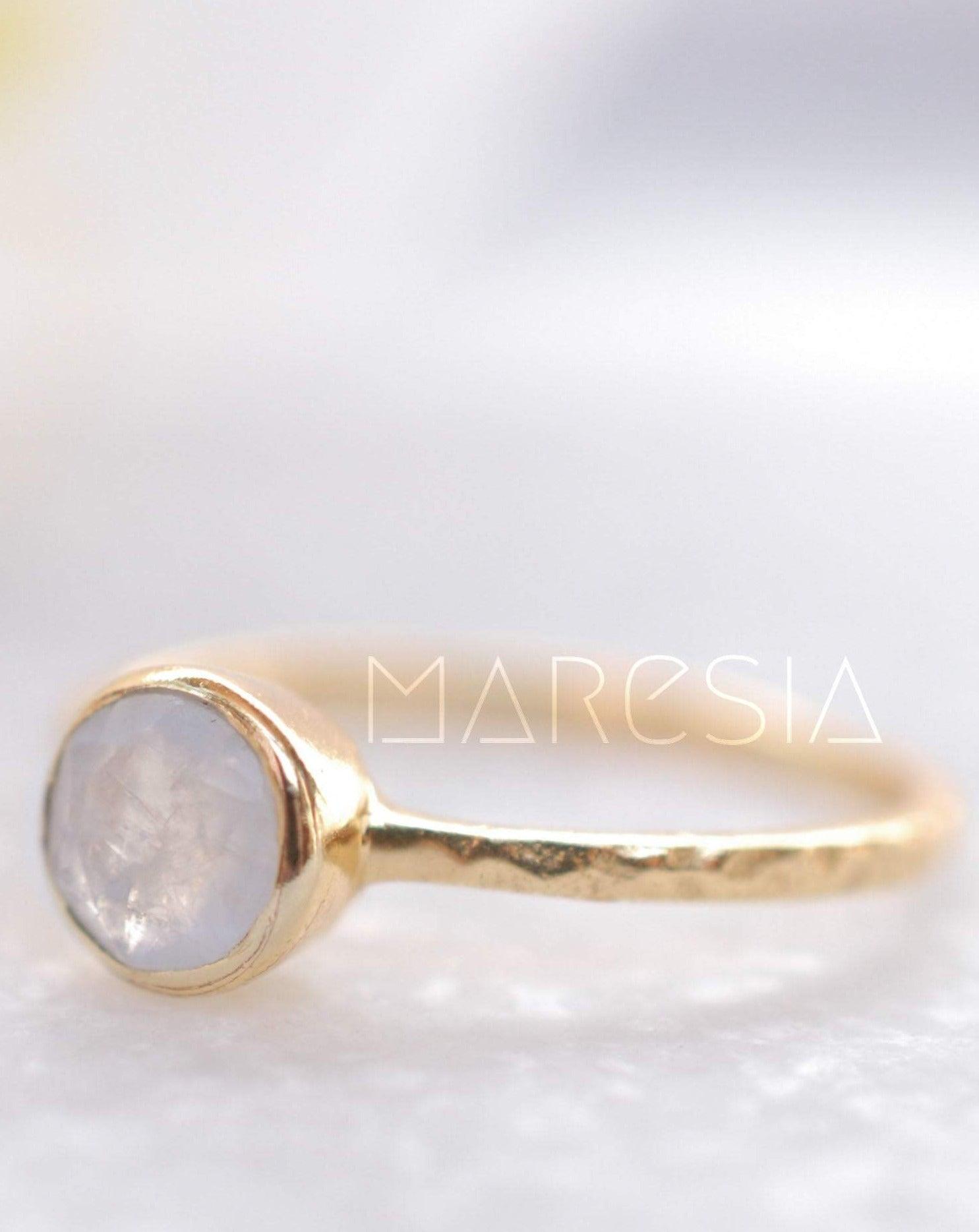Moonstone Ring ~ 18k Gold Plated ~MR101A - Maresia Jewelry