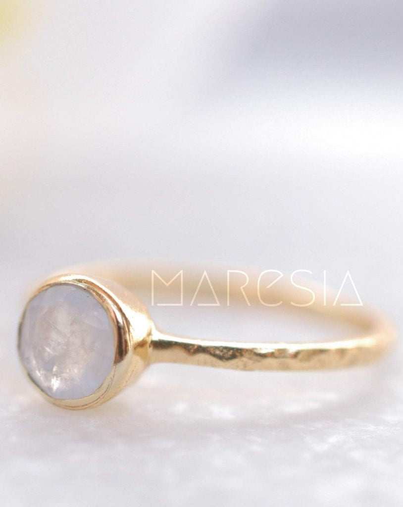 Gold plated moonstone ring hotsell