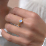 Moonstone Ring ~ 18k Gold Plated ~MR101A - Maresia Jewelry
