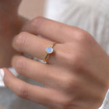 Moonstone Ring ~ 18k Gold Plated ~MR101A - Maresia Jewelry