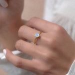 Moonstone Ring ~ 18k Gold Plated ~MR101A - Maresia Jewelry