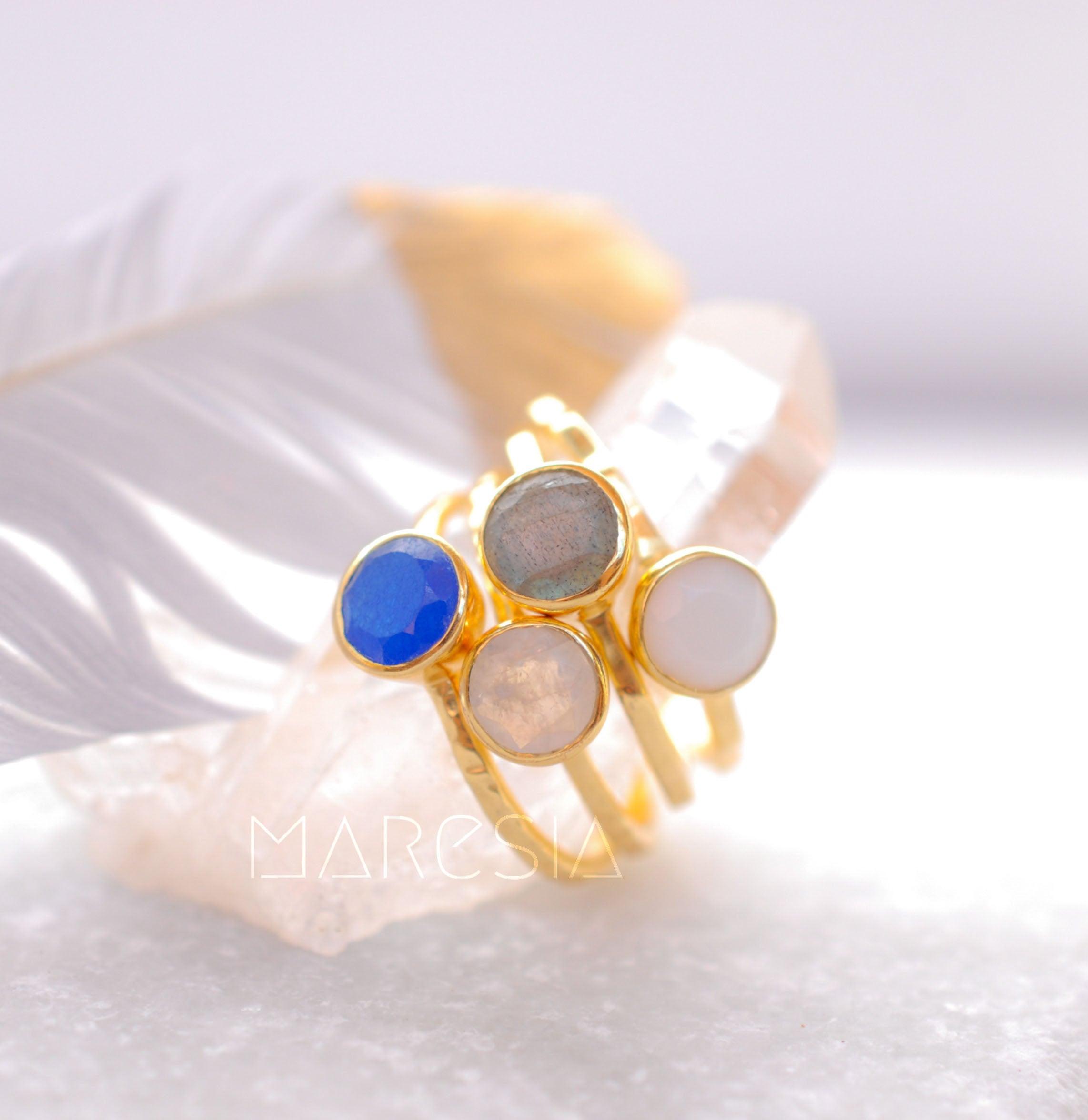 Moonstone Ring ~ 18k Gold Plated ~MR101A - Maresia Jewelry