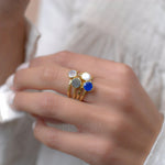 Moonstone Ring ~ 18k Gold Plated ~MR101A - Maresia Jewelry