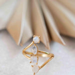 Moonstone Ring ~ Natural Stone ~ 18k Gold Plated ~ Jewelry ~ Handmade ~ Statement Ring ~ Boho ~ MR305