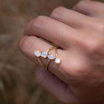 Moonstone Ring ~ Natural Stone ~ 18k Gold Plated ~ Jewelry ~ Handmade ~ Statement Ring ~ Boho ~ MR305