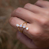 Moonstone Ring ~ Natural Stone ~ 18k Gold Plated ~ Jewelry ~ Handmade ~ Statement Ring ~ Boho ~ MR305