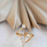 Moonstone Ring ~ Natural Stone ~ 18k Gold Plated ~ Jewelry ~ Handmade ~ Statement Ring ~ Boho ~ MR305