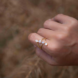 Moonstone Ring ~ Natural Stone ~ 18k Gold Plated ~ Jewelry ~ Handmade ~ Statement Ring ~ Boho ~ MR305