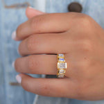 Moonstone Ring ~ Rectangular Stone ~ 18k Gold Plated ~ Jewelry ~ Handmade ~ Stackable ~ Boho ~ MR318