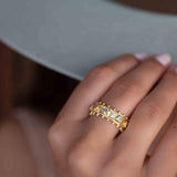Moonstone Gold Plated Ring ~ Natural Stone ~ 18k Gold Plated ~ Jewelry ~ Handmade ~ Stackable ~ Boho ~ MR324
