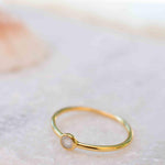 Moonstone Gold Ring ~ Delicate ~ 18k Gold Plated ~ Handmade ~ Gemstone ~Everyday~ Hippie~Bohemian~June Birthstone~Stackable ~ MR325