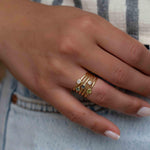 Moonstone Gold Ring ~ Delicate ~ 18k Gold Plated ~ Handmade ~ Gemstone ~Everyday~ Hippie~Bohemian~June Birthstone~Stackable ~ MR325