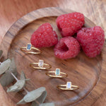 Moonstone Ring ~ Rectangular Stone ~ 18k Gold Plated ~ Jewelry ~ Handmade ~ Stackable ~ Boho ~ MR319